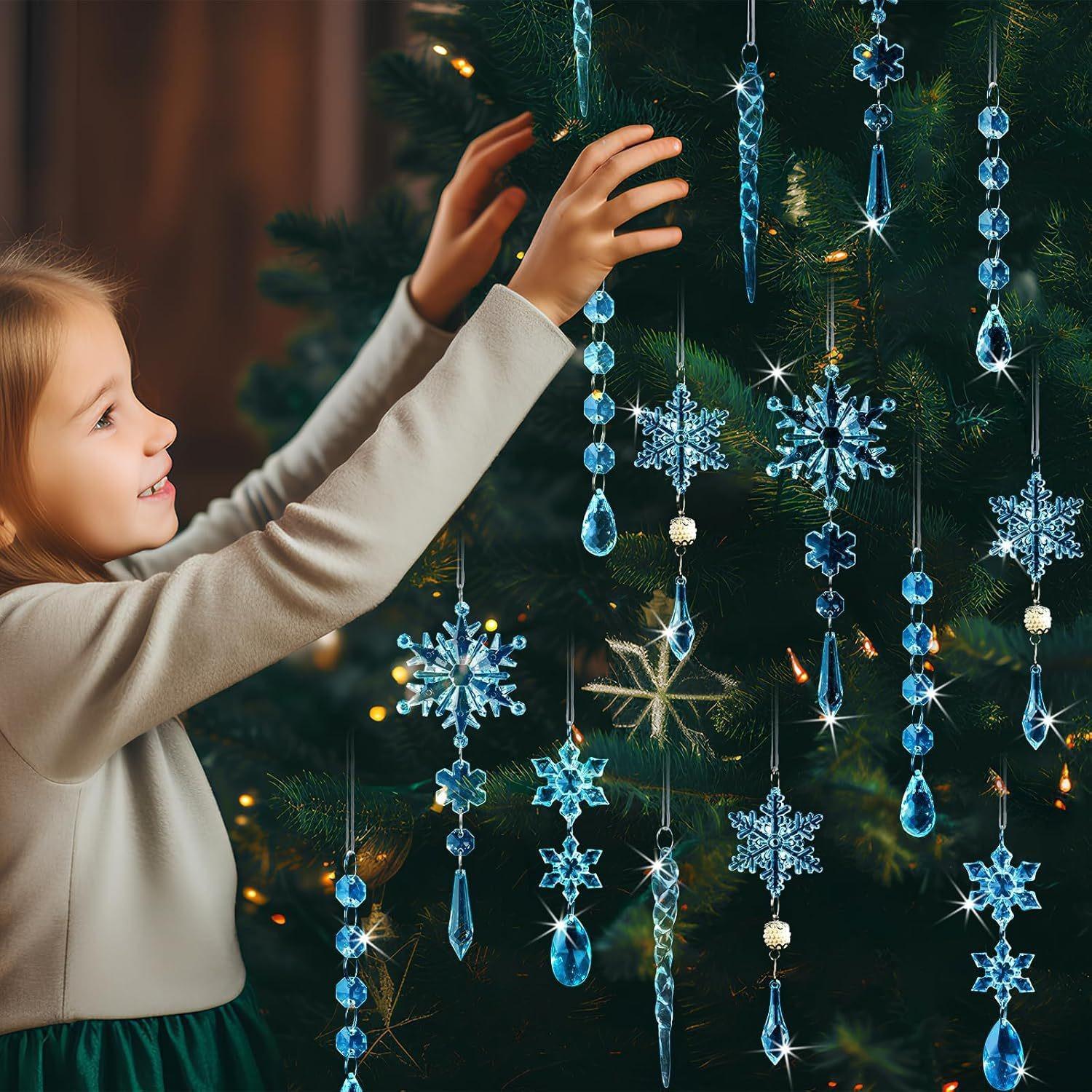 

Christmas Tree Ornaments , Transparent Snowflake Pieces , Acrylic Crystal Creative Ornaments , Christmas Snowflake Pieces One Size