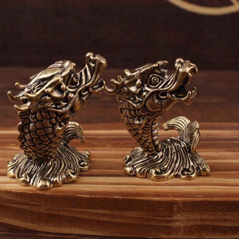 Solid Vintage Style Creative Desktop Ornament Blessing Tea Pet Brass Craft Decoration