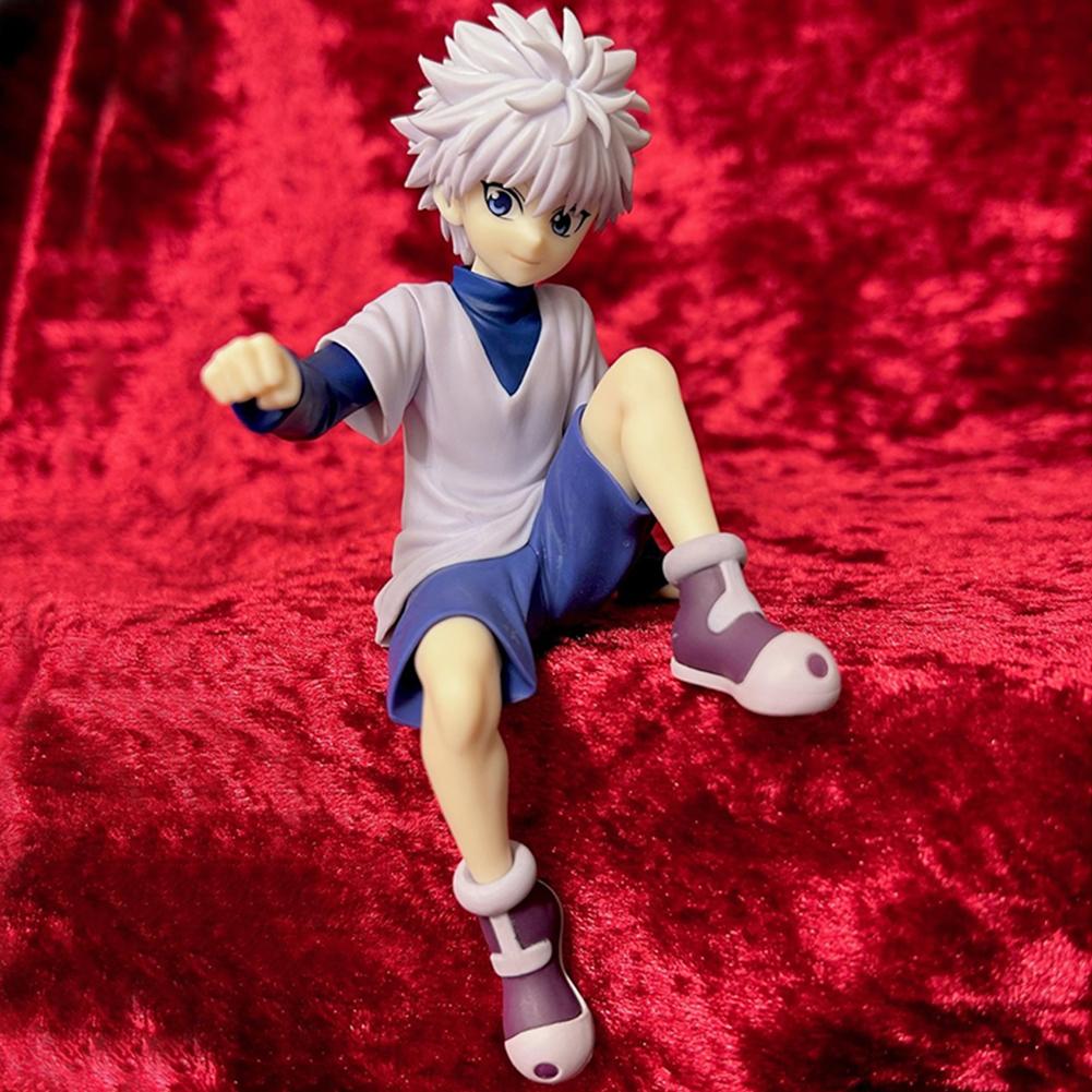12cm Anime Hunter Killua Zoldyck Figure Pvc Hunter Aciton Figure Killua Figurine Gon Freecss Model Car Ornaments Gifts 12CM