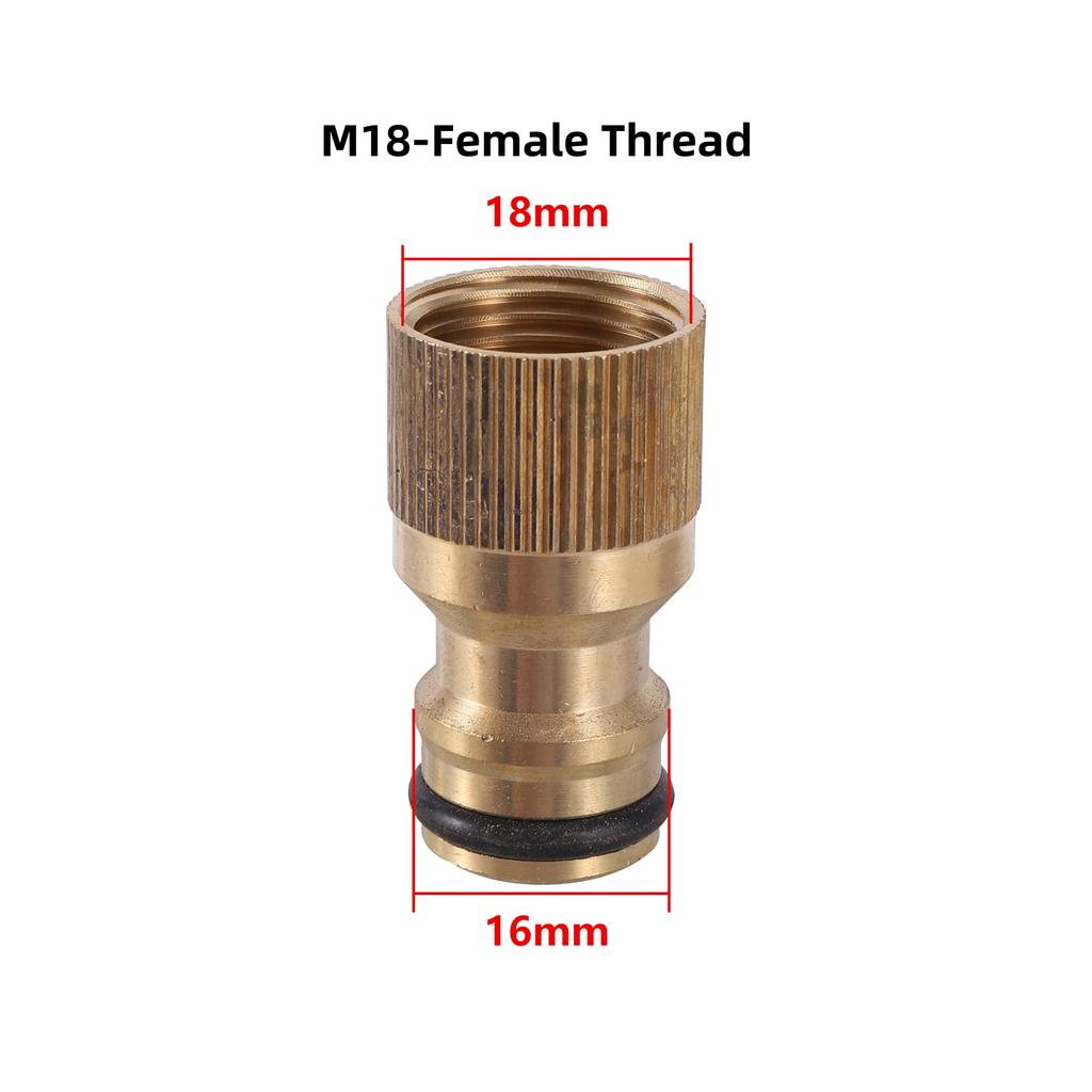 Water Faucet Adapter 1/2'' 3/4'' To M18 M22 M24 Thread Connector Faucet Coupler Water-Tap Joint Fitting For Gardening Irrigation