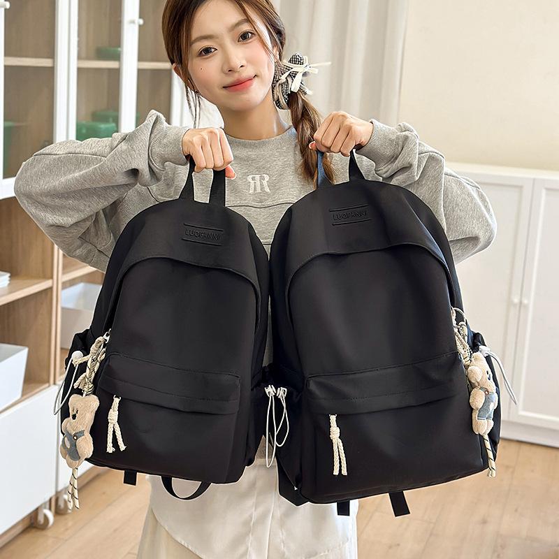 Schoolbag New Ins Simple and Lightweight Backpack for Female Middle and High School Students Large-capacity Schoolbag Fashionable Leisure Travel