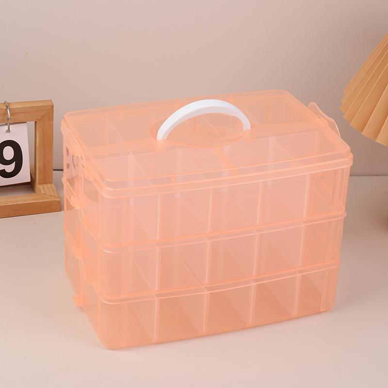 3 Layers Transparent Plastic Jewelry Storage Box Large-Capacity Finishing Box Necklace Ring Stud Earrings Box Ornament Box