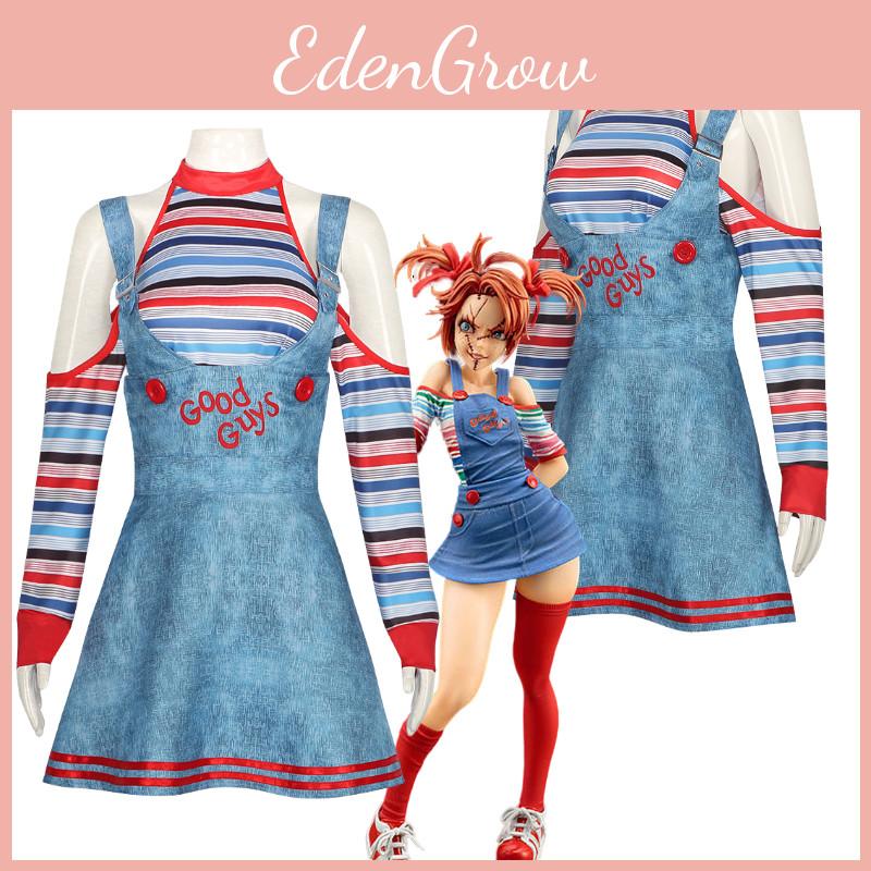 Süßes Dada Zirkusclown Kostüm Halloween Cosplay Horror Puppe Dienstmädchenkleid Revival Set