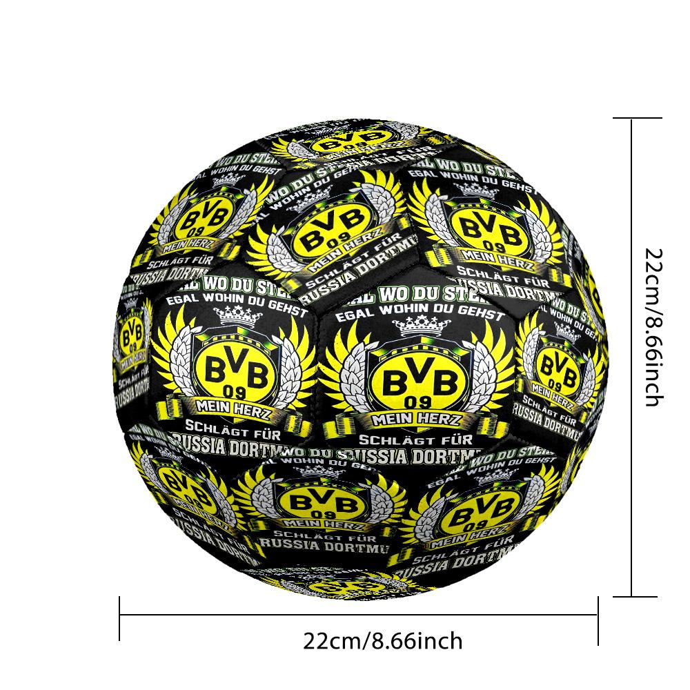 Bvb Soccer Ball Design Printed Size 5 Soccer Balls, High-Quality, Anti-Slip, Protective Football, A Unique Gift , Birthdays, Christmas Gifts