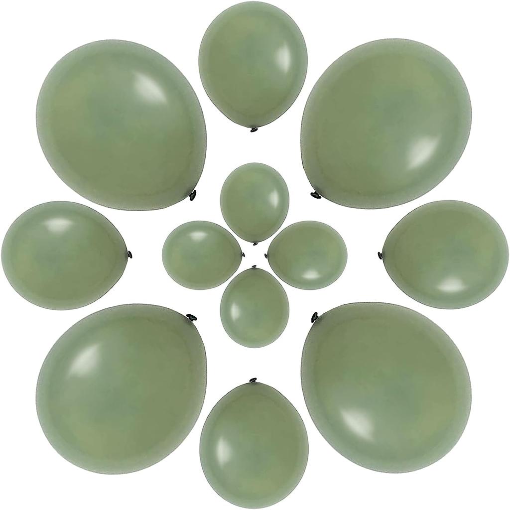 30pcs Sage Green Sand white Gold Confetti Balloons Set For Birthday Wedding Baby Shower Graduation Eucalyptus Party Decorations