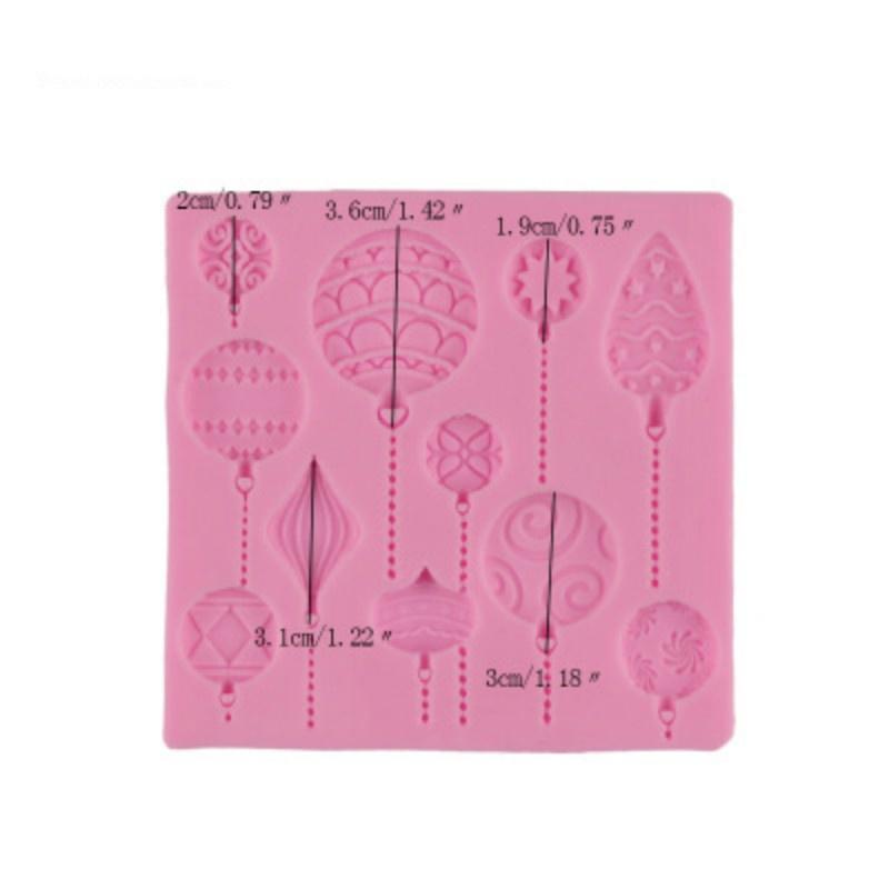 Xmas Balloon Shape Fondant Cake Decoration Mold Liquid Silicone Mold DIY Cake Tools