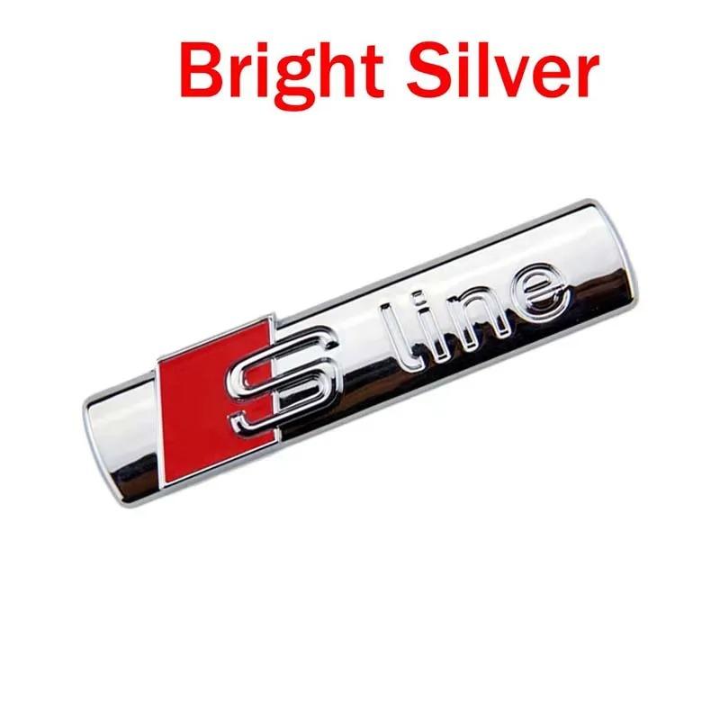 2026 Car Front Hood Grille Quattro Sline Emblem Badge Sticker For Audi Quattro Sline A1 A2 A3 A4 A7 Q2 Q5 SQ5 RS5 TT Auto Accessories