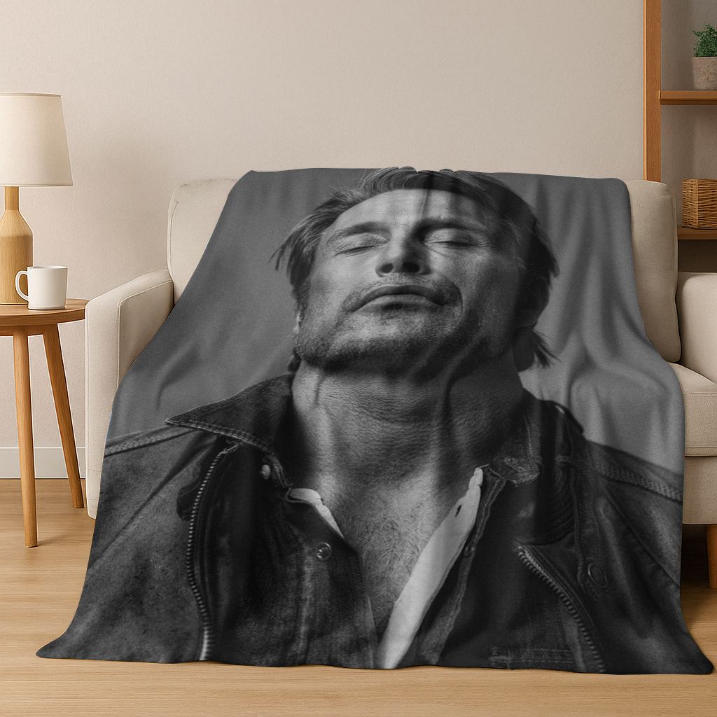 26 stiliaus Mads Mikkelsen Seksualus vyras Meno flanelės pledas, Jaukus minkštas pledas namams, miegamajam, lovai, sofai, iškylai, dangalas, dovana vaikams