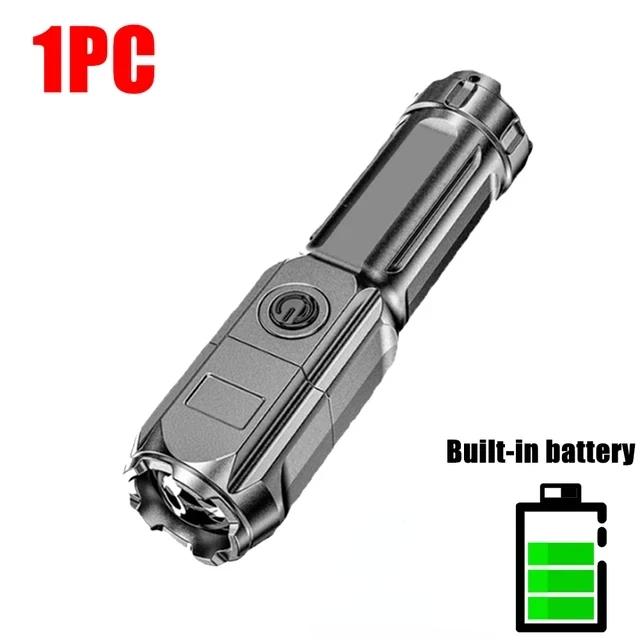 Powerful LED Flashlight Super Bright Rechargeable T6 Light String Outdoor Waterproof Hunting Lantern Outdoor Camping Lantern