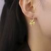 Teamer Bowknot Pendant Earrings Stainless Steel Hoop Earrings Summer Sweet Cute Style Fashion Jewelry For Women Girls 2026 New