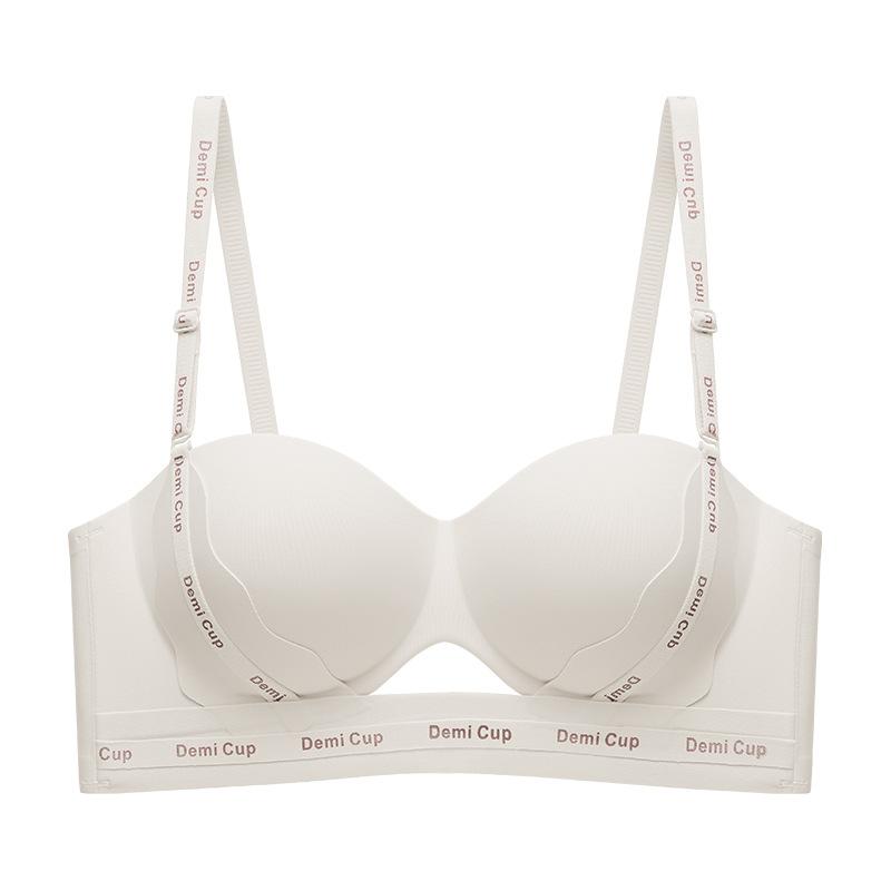 Underwear Women Gather Small Breasts and Show Large Bras Without Steel Rings, Soft Support, Pull Adjustment Type Seamless Bra