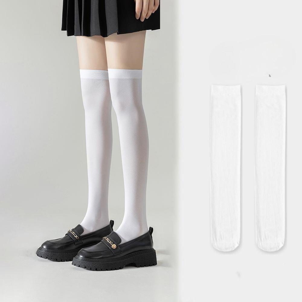 Velvet Low-pressure Calf Socks, Summer Thin Knee-high Socks for Slimming and Beautifying Legs, with Short Skirt Socks