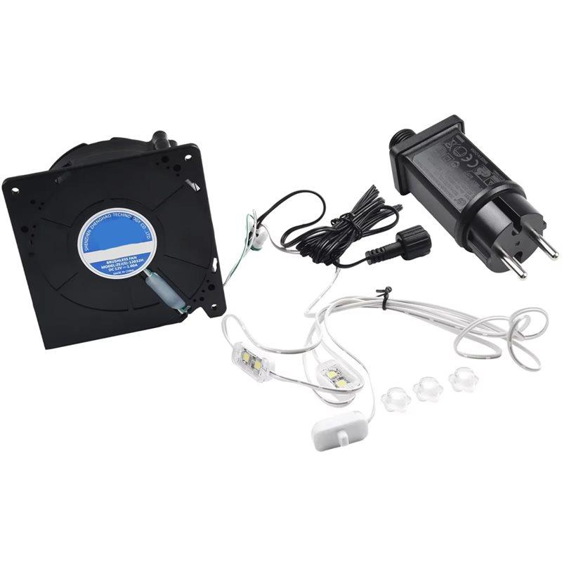

ABWR-Inflatable Blower Replacement 12V 1.0A Fan Blower Motor With 3 Lig For Indooor Outdoor Decorations Airblow