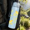 1PC Yellow Bird Floral Branch Print 750ml Color Plastic Sports Water Bottle Leakproof Flip Straw Lid Suitable for Sports Office Home Use
