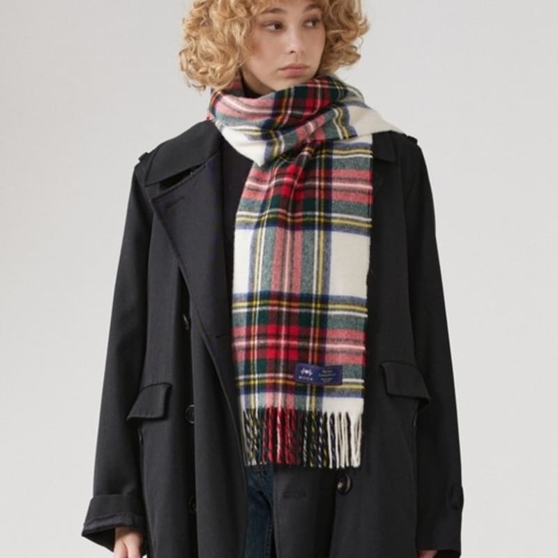 ABRAHAM MOON Merino Wool Shawl Muffler 50cm - Dress Stuart