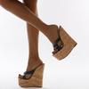 Summer Super High Heels Wedges Heel Women Slippers Fashion Open Toe Platform Sandals  Party Shoes