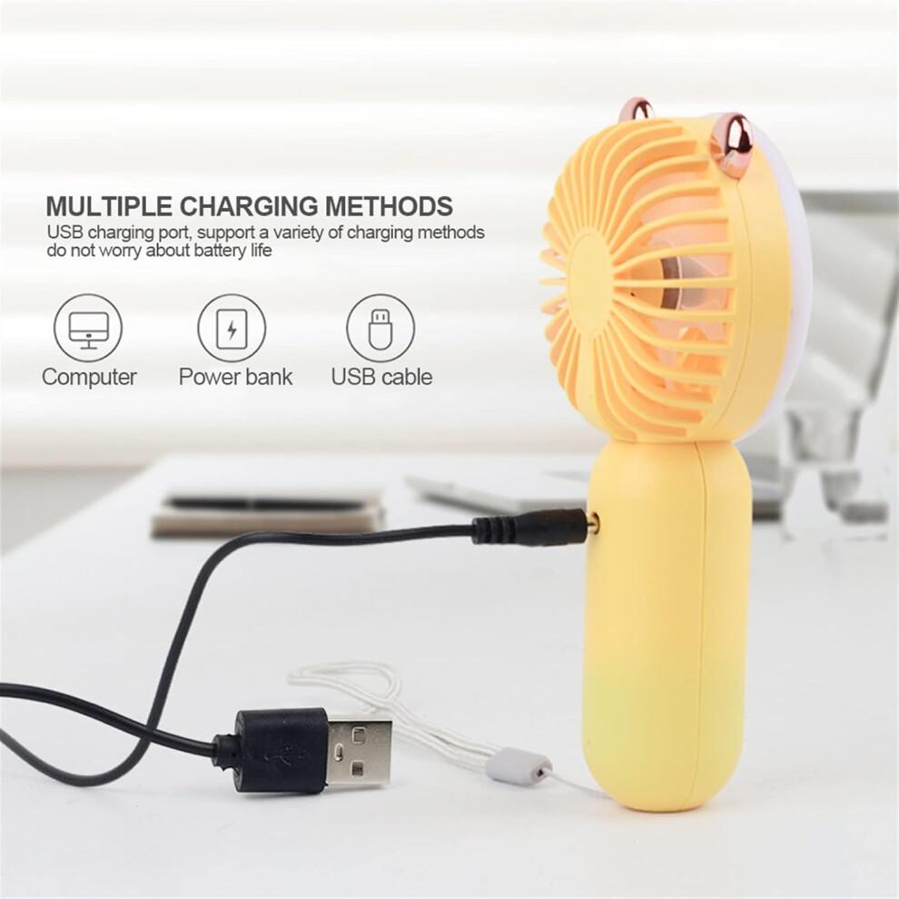 Mini Handheld Fan Handheld Mini Fan USB Rechargeable Cooling Fans Cute