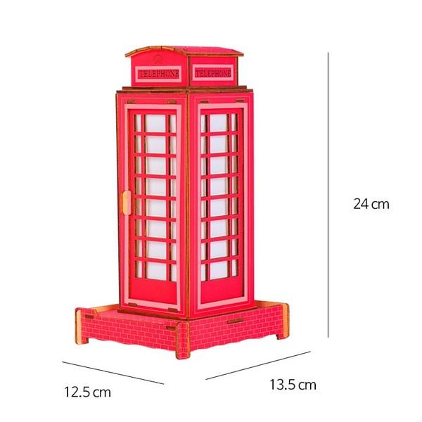 Uduble britská telefonní budka stereoskopické puzzle Korea 3D puzzle