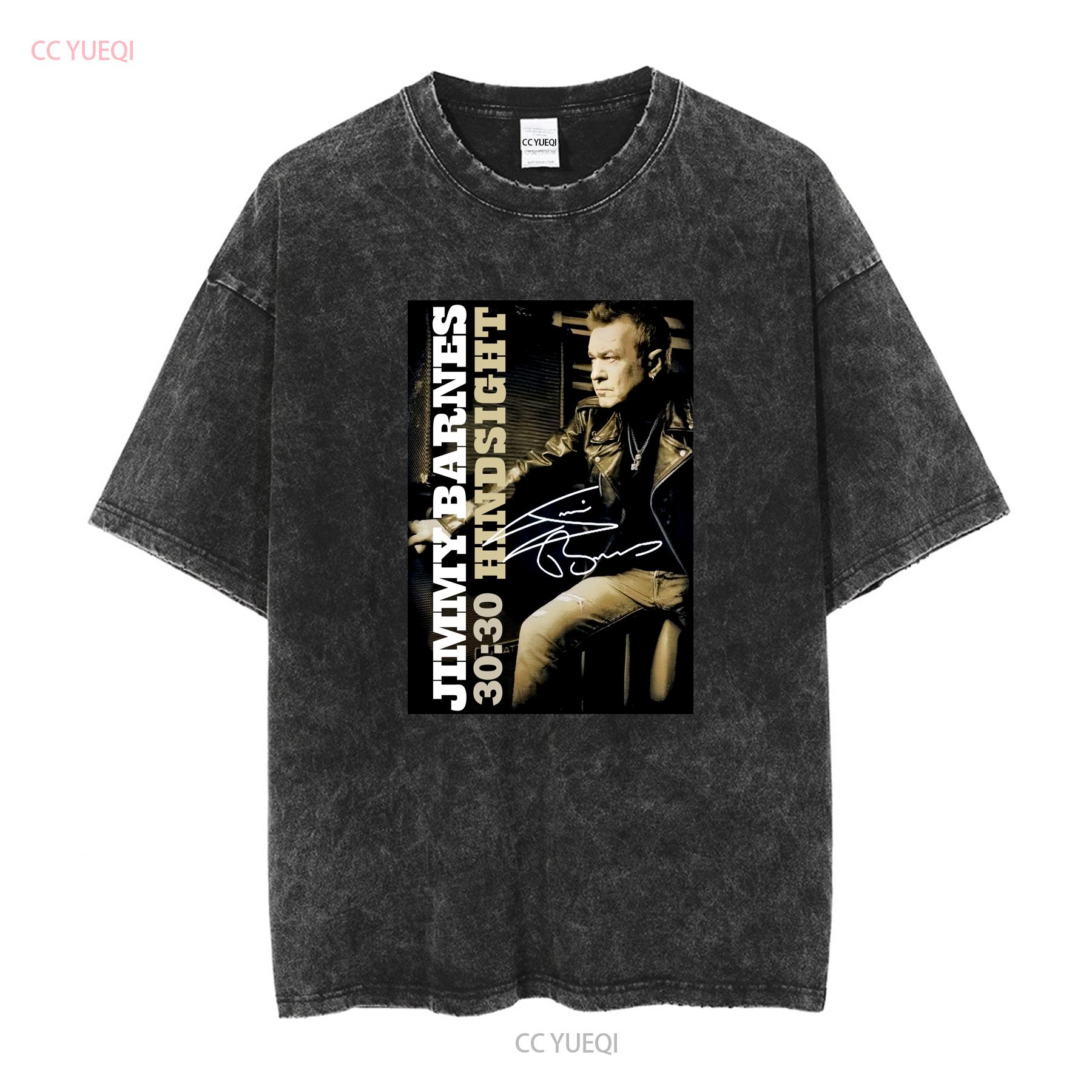 

Retro Hindsight JIMMY BARNES T Shirt Black S 5XL LE371 long or short sleeves vintage Washed streetwear designer clothes 4XL