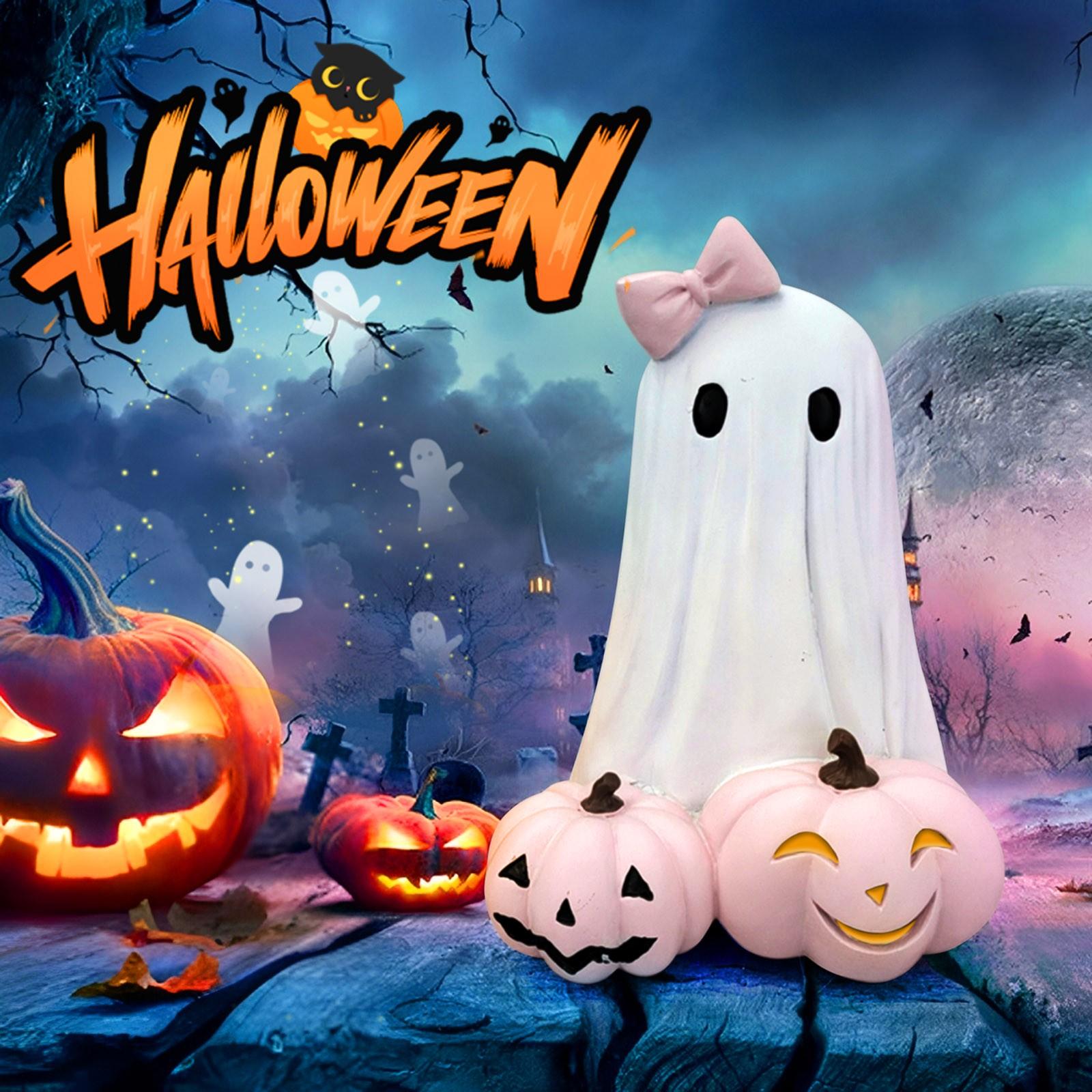 

Cute Statue, Glowing Halloween With Pumpkin - Decorative Statue For Bookshelf, Patio, Bedroom, One Size