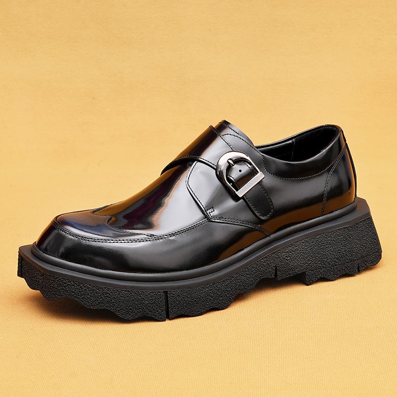 

Повседневные кожаные туфли мужские из натуральной кожи британские остроносые туфли из коровьей кожи в деловом стиле 46