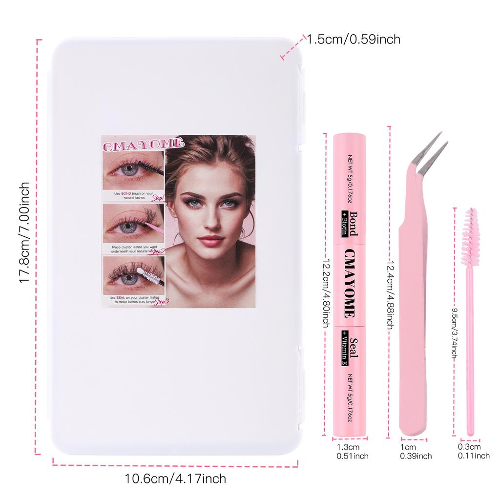800 Clusters Of Single-Cluster False Eyelashes 9-16Mmdiy Segmented Natural Dense D-Curve Self-Grafting