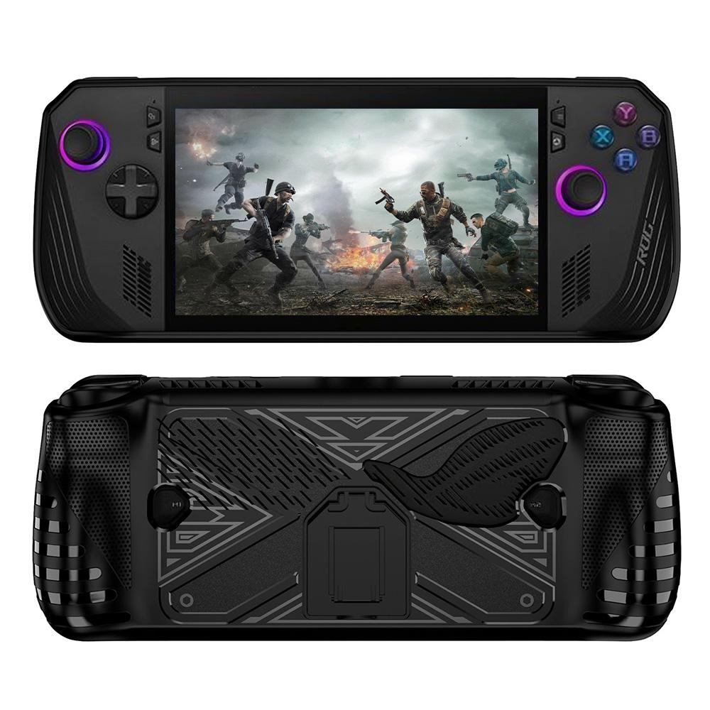 

TPU Case for Asus ROG Ally X Gamings Handheld Anti-Scratch Protective Cover with Stand Black