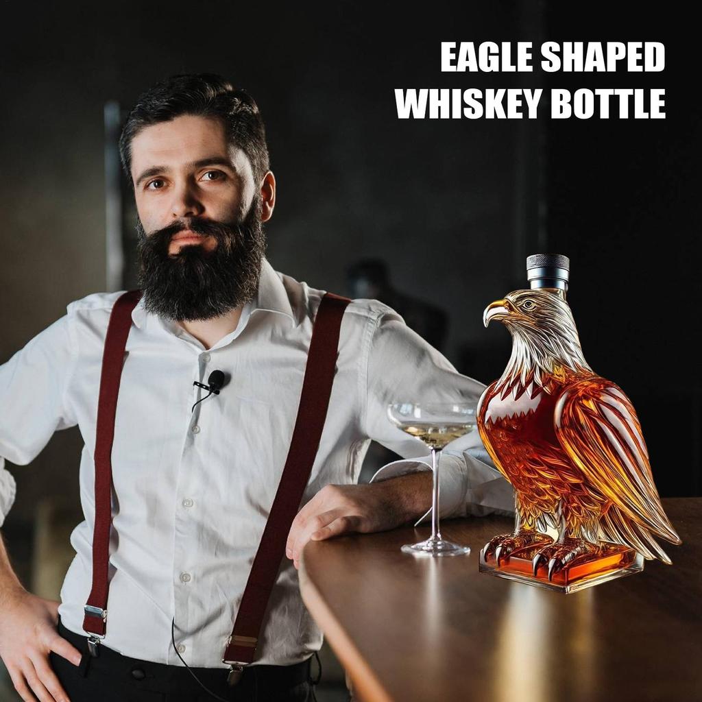 Whiskyflaschen Whisky Adler Glas Karaffe Lustiges Sammlerstück Spirituosenbehälter für Zuhause Rotwein Bier Sammler Junggesellenabschied
