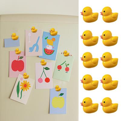 10Pcs Little Yellow Duck Refrigerator Magnet Home Office Kitchen Locker