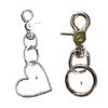 Portable and Stylish Bag Charm Heart/Circular Ring Shaped Keyring Multifunctional Keychain Pendant Backpack Decoration