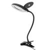 Loupe à clip avec lumière Fer et PP Lampe de bureau loupe LED réglable pour soudure, artisanat, lecture