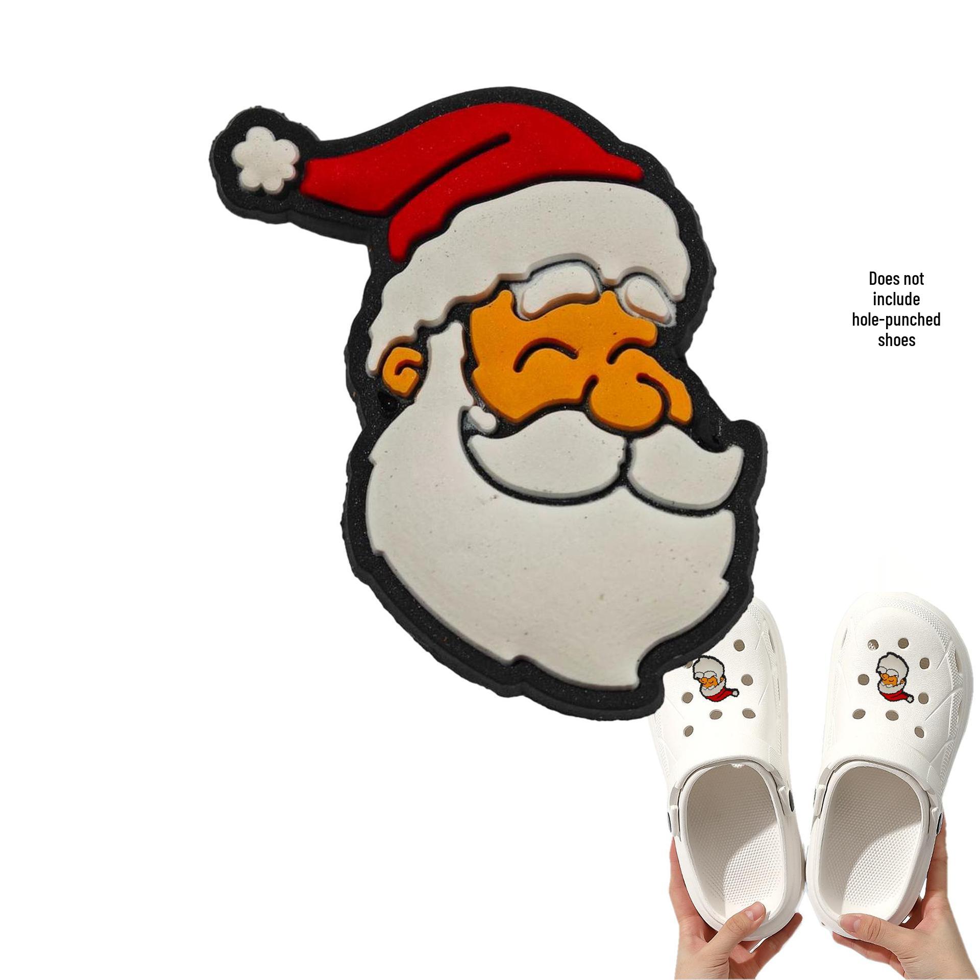 Detachable Christmas Shoe Buckle: PVC Flower Decoration for Hole Shoes