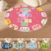 Kreslený Vláček Kulatý Koberec Podložka na Podlahu Dětská Dopravní Hra Kruhové Podložky Obývací Pokoj Ložnice Domácí Koberec Domácí Dekorace