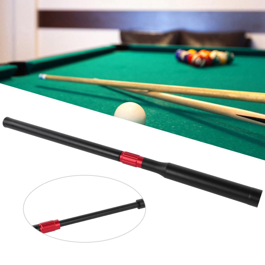 Aluminum Billiards Pool Cues Extension Rod Telescopic Stretch Snooker Accessories(Red Black )