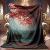Comfortable Cherry Blossom Theme Blanket Soft High-Definition Digital Print Cooling Blanket All-Season Family and Friends Gift Perfect Gift Soft Breat