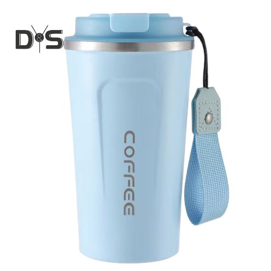 510ML Travel Coffee Mug Spill Proof with Seal Lid Insulated Eco-friendly Easy One-handed Drinking Stainless Steel Cup