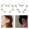 Cuff Earring Butterfly French Style Non- Sparkling Ear Clip Metal Elegant Fashion for Girls