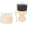 2 Pcs with Lid Cutting Board Oil Applicator Wood Sponge Wooden Sponge Applicator  Kitchen Care