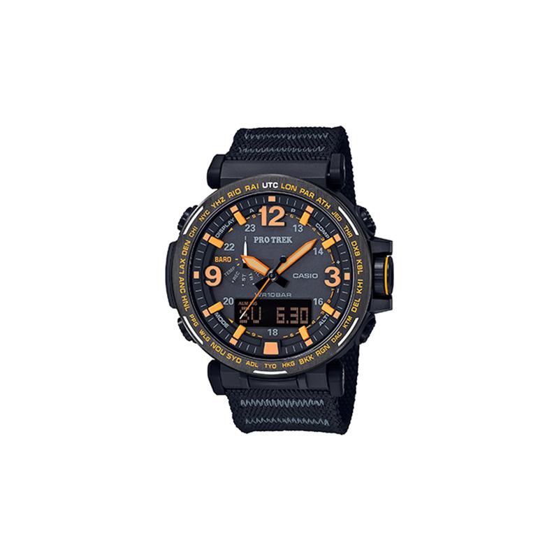 

Casio PRO TREK Series-PRG Series Explorer Contrast Color Multi-Function Mountaineering Waterproof Solar Luminous Quartz Movement Fabric PRG-600YB-1PR чорний
