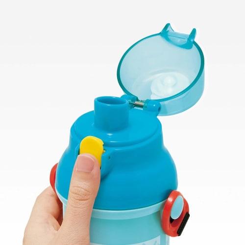 Skater Children's Water Bottle, 480ml, Direct Drinking, Plastic, One-Touch Operation, Dishwasher Safe, Made In Japan, One Piece, Size 24, PSB5SANAG-A