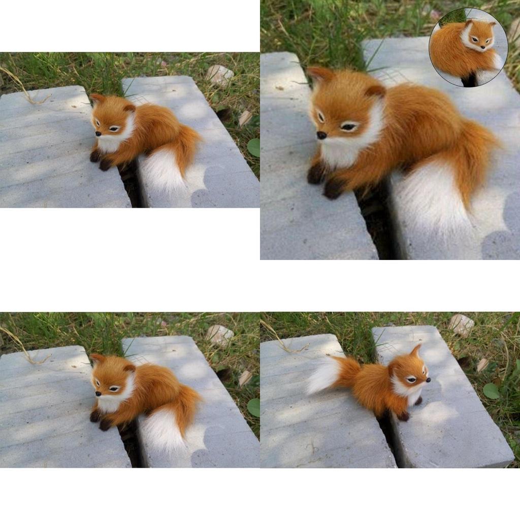Handmade Simulated Fox Plush Toy Realistic And Charming Home Decor