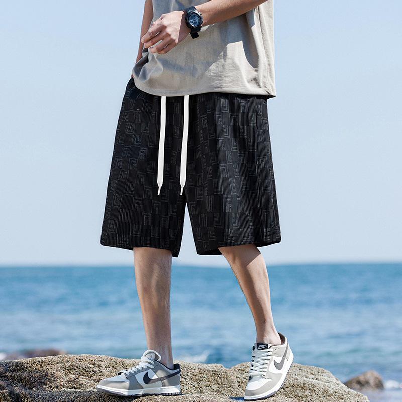 Xintang Men's Plus Size Casual Printed Bermuda Shorts