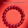 Genuine Cinnabar Zodiac Bead Bracelet - Women's Good Luck Year of the Horse 2026 Benmingnian Gift