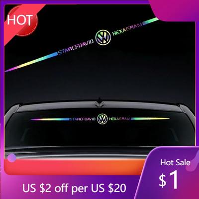 Naujas 60cm lazerinis automobilio priekinio stiklo lipdukas, automobilio kėbulo lipdukai Volkswagen Golf MK4 MK6 MK7 Jetta Touareg Beetle Passat Polo Tig