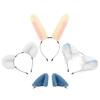 Adorkable Headband Cartoon Rabbits Hair Hoop Eye-catching Headpiece Headwear for Halloween Cosplay Role Play