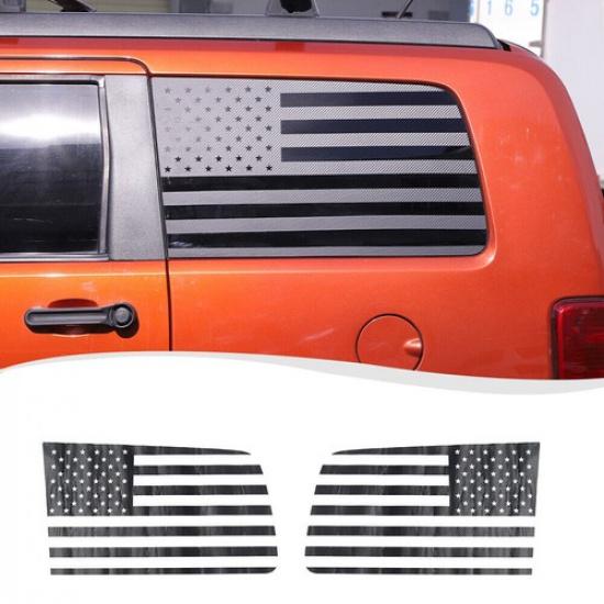For Dodge Nitro 2007-2012 USA Flag Carbon Fiber Rear Window Sticker Decal Trim