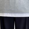 Sweatshirt for Women Pullover Long Sleeve Faux Two-Piece Oversize Solid Color Loose Casual Sweatshirt Top