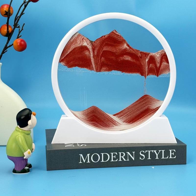 3D Dynamic Hourglass Quicksand Painting for Living Room Decoration – Creative Three-Dimensional Scenic Ornament & Home Gift