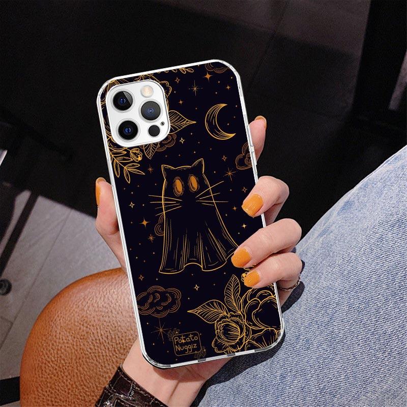 Cute Halloween Ghost Phnoe Case for Iphone 17 Air 16 16E 11 12 13 Mini 14 Plus 15 Pro Max 7 8 + SE 2020 Phone Cover Coque
