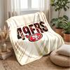 San Francisco 49ers Flanell Fleece Decke Gemütliche Warme Überwurfdecke für Sofa Bett Reisen Ganzjahresgebrauch